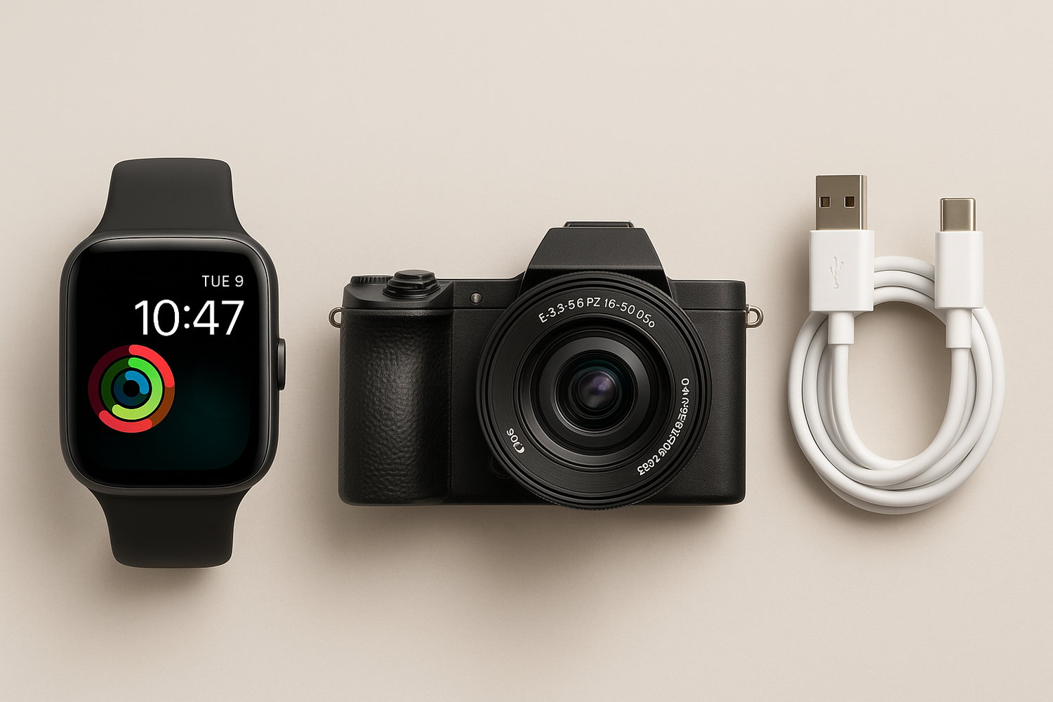 Cameras, Watches, and Cords