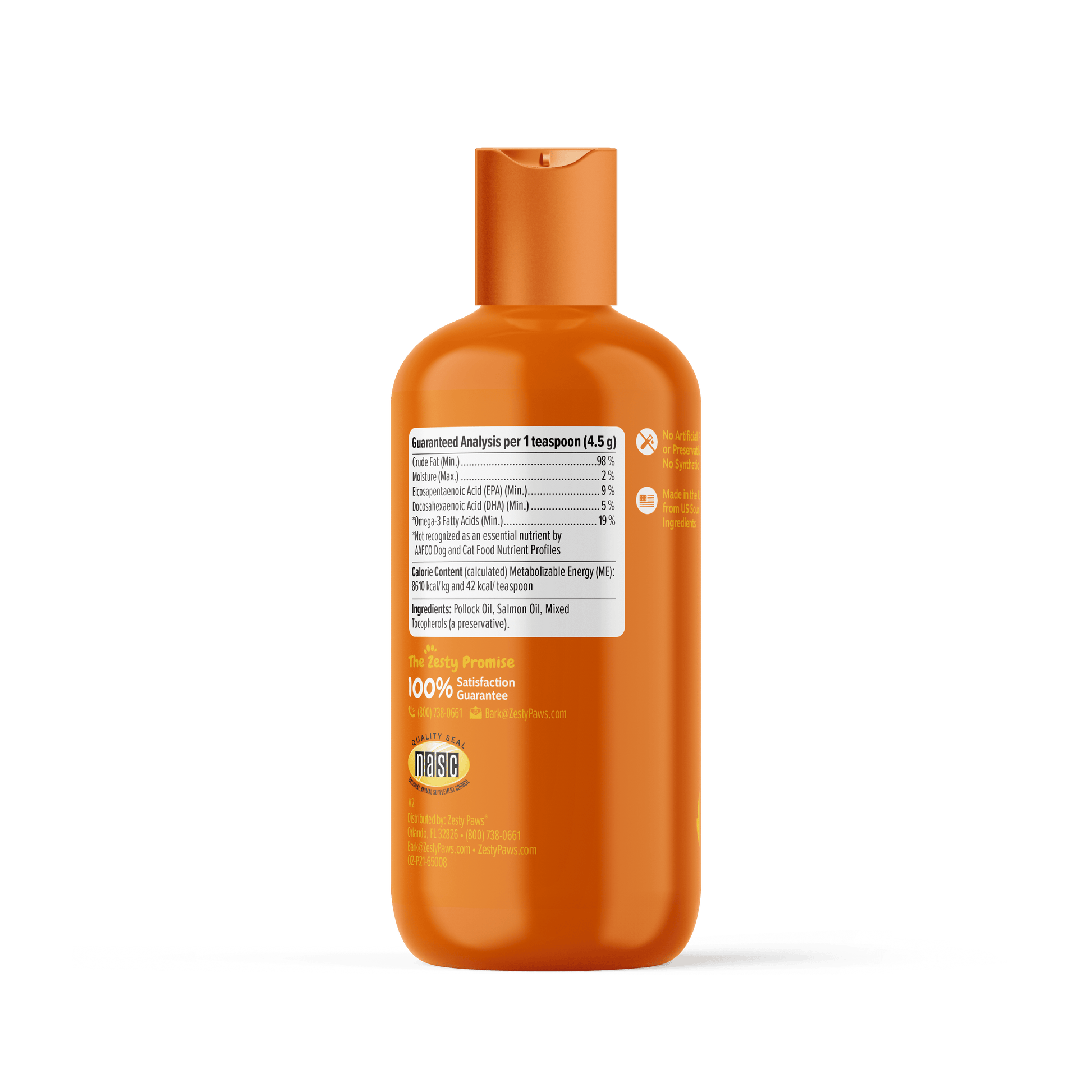 Wild Alaskan Omega-3 Blend Pollock + Salmon Oil for Dogs & Cats, to Promote Soft Skin & Shiny Coat, 8Oz