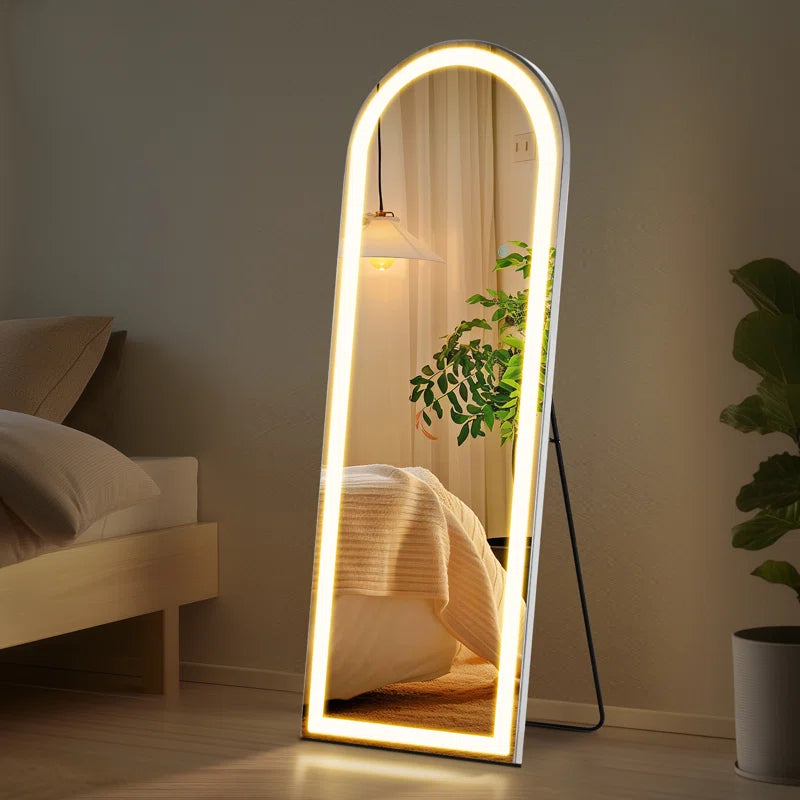 Led Full Body Mirror Arched Wall Mounted Free Standing Leaning